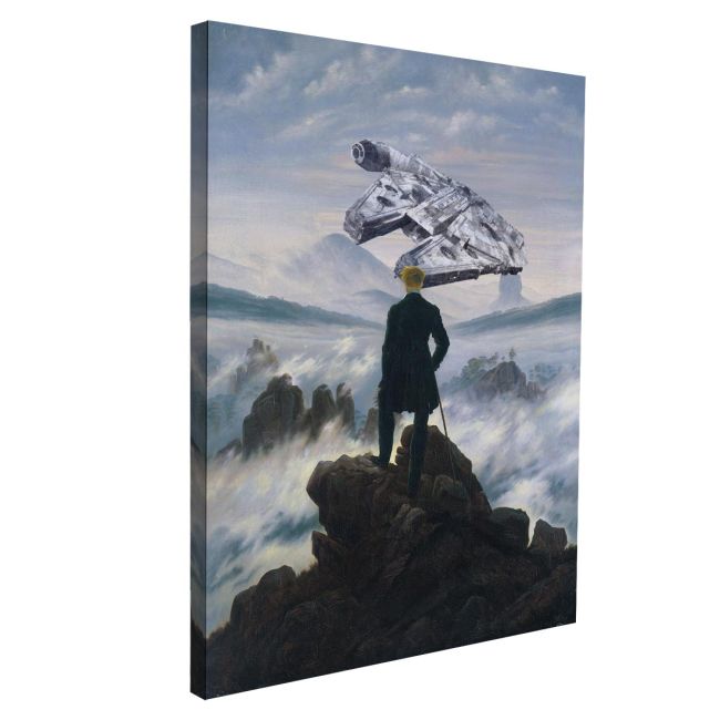 Canvas print The wanderer and the falcon (original Friedrich C. D)