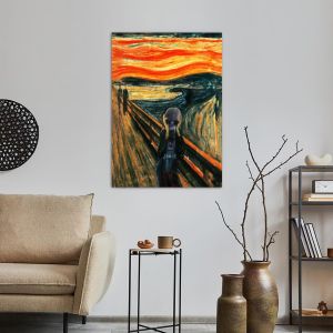 Canvas print A vade scream reart, (original Munch E) 2
