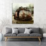 Πίνακας σε καμβά Steam punk van
