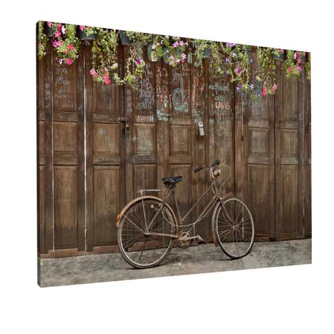 Πίνακας σε καμβά Ποδήλατο, Old style rusty brown bicycle