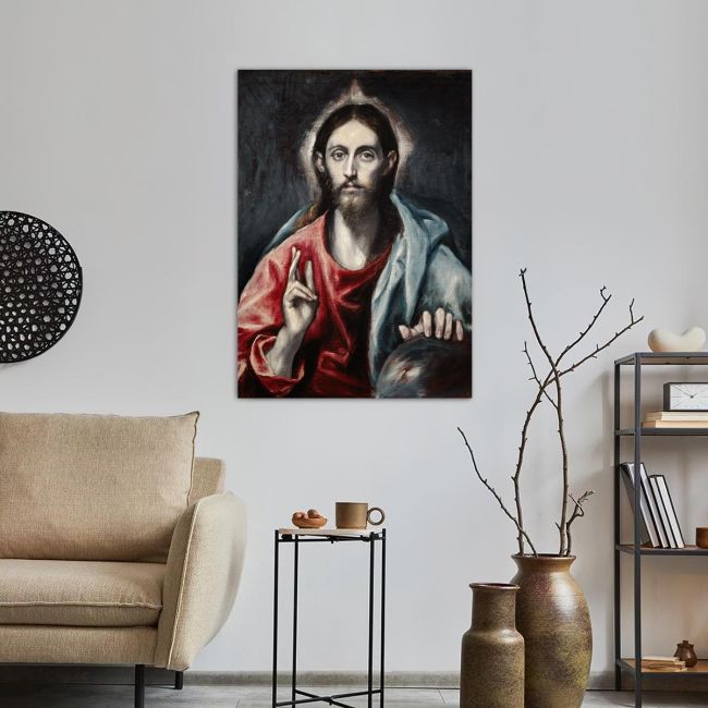 Canvas print The Erloeser of the world, El Greco
