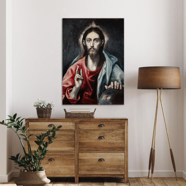 Canvas print The Erloeser of the world, El Greco