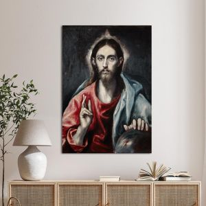 Canvas print The Erloeser of the world, El Greco