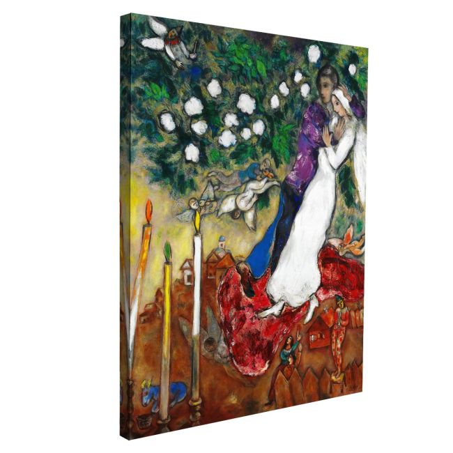 Πίνακας ζωγραφικής The three candles, reart (original Chagall M)