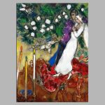 The three candles, reart (original Chagall M), Poster