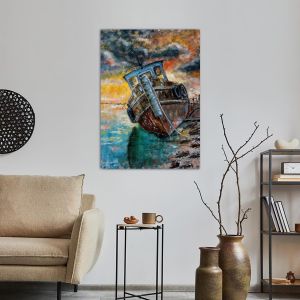 Canvas printPainted boat 2