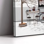 Canvas print Cafe and bicycle