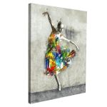 Πίνακας σε καμβά Μπαλαρίνα, Street art ballerina I
