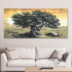 Canvas print Olive tree panoramic 2