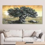 Canvas print Olive tree panoramic