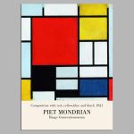 Exhibition Poster Mondrian, Red, Yellow, Blue and Black