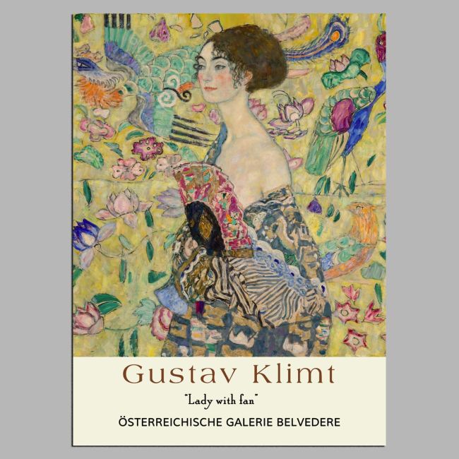 Exhibition Poster Lady with a fan, Klimt G, Poster
