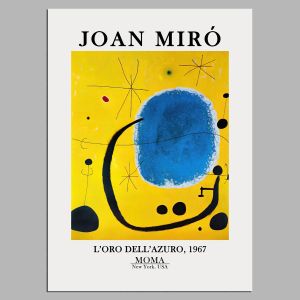 Αφίσα Έκθεσης MoMA, L'oro dell'azzuro, Miro J, αφίσα, κάδρο