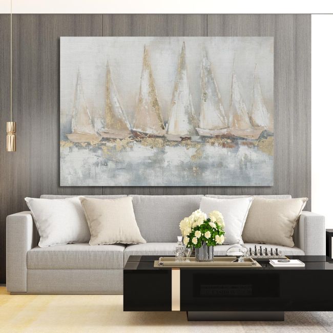 Πίνακας σε καμβά Sailing yachts, οριζόντιο
