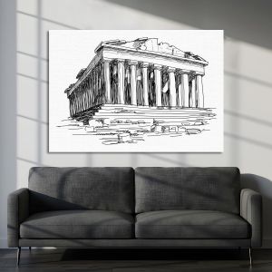 Canvas print Parthenon sketch