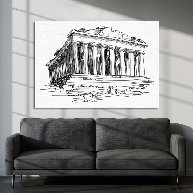 Canvas print Parthenon sketch