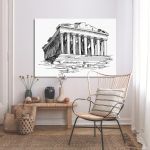 Canvas print Parthenon sketch