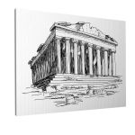 Canvas print Parthenon sketch