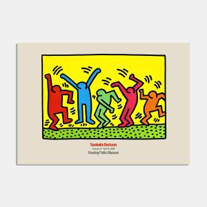 Αφίσα Έκθεσης, Dancing people, Keith Haring, αφίσα, κάδρο