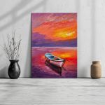 Canvas print Boat on the sea