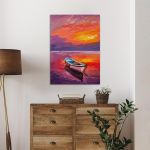 Canvas print Boat on the sea