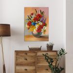 Canvas print Spring flowers in a vase