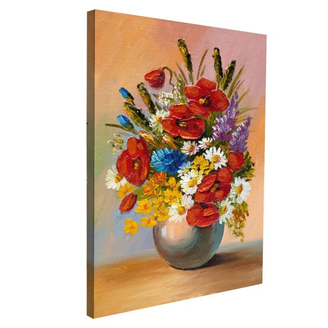 Canvas print Spring flowers in a vase