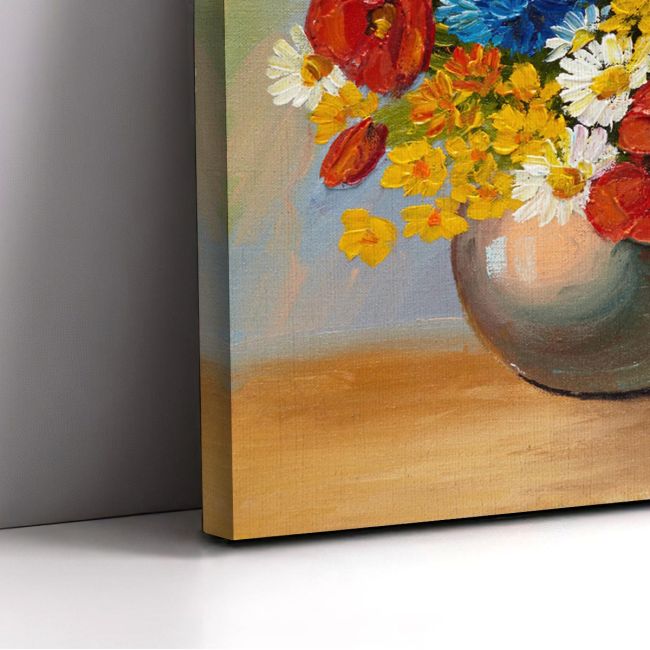 Canvas print Spring flowers in a vase