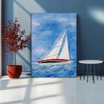 Πίνακας σε καμβά Ιστιοφόρο, Ηeeling sailboat