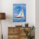 Πίνακας σε καμβά Ιστιοφόρο, Ηeeling sailboat