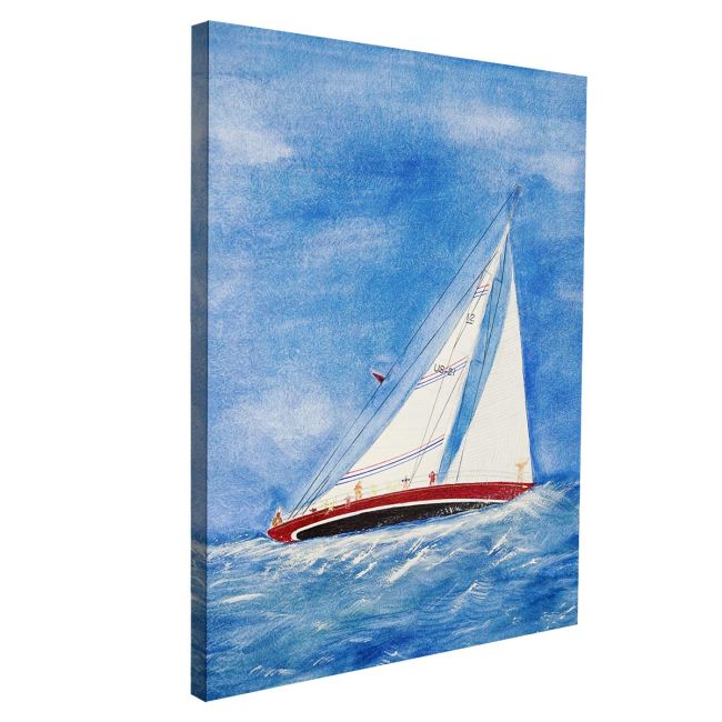 Πίνακας σε καμβά Ιστιοφόρο, Ηeeling sailboat