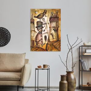 Πίνακας σε καμβά Abstract Victorian man 2