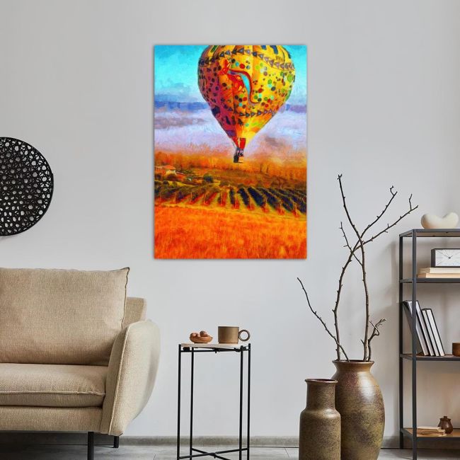 Canvas print Hot air balloon, Morning flight