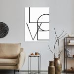 Πίνακας σε καμβά Love (vertical)