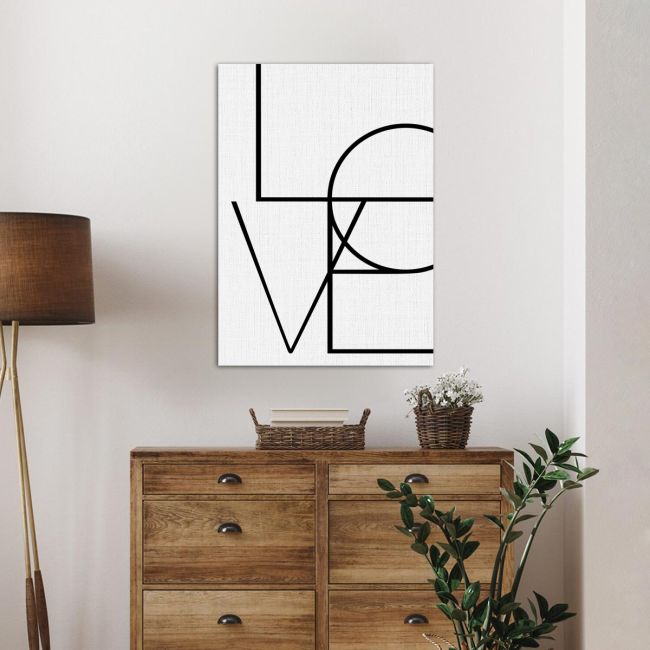 Πίνακας σε καμβά Love (vertical)