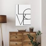 Πίνακας σε καμβά Love (vertical)