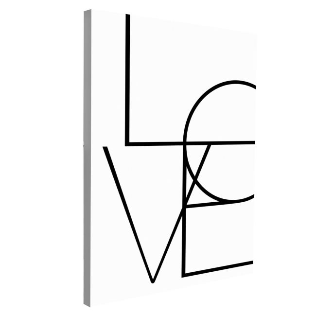 Πίνακας σε καμβά Love (vertical)