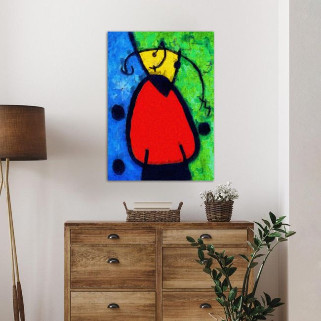 The break of day reart(original by J. Miro) canvas print