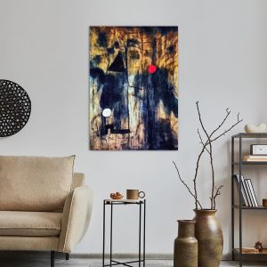 Πίνακας ζωγραφικής Birth of the world reart, (original by J. Miro) αντίγραφο σε καμβά 2