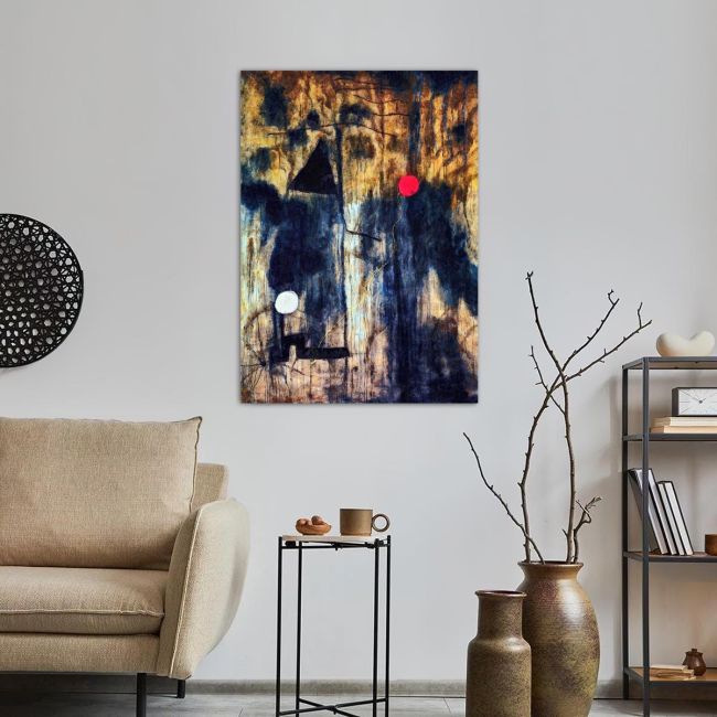 Πίνακας ζωγραφικής Birth of the world reart, (original by J. Miro) αντίγραφο σε καμβά