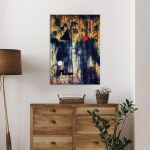 Canvas print Birth of the world reart (original by J. Miro)