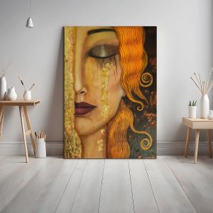 Canvas print Freya's tears reart (original Klimt G)