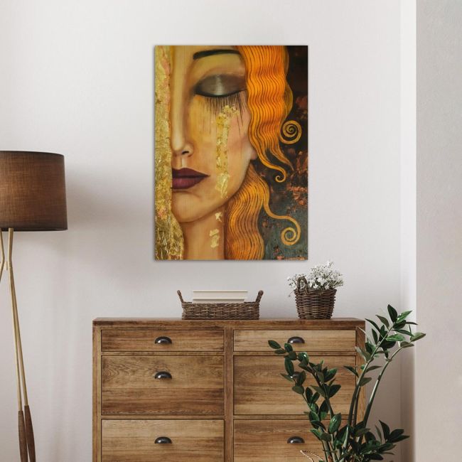 Canvas print Freya's tears reart (original Klimt G)