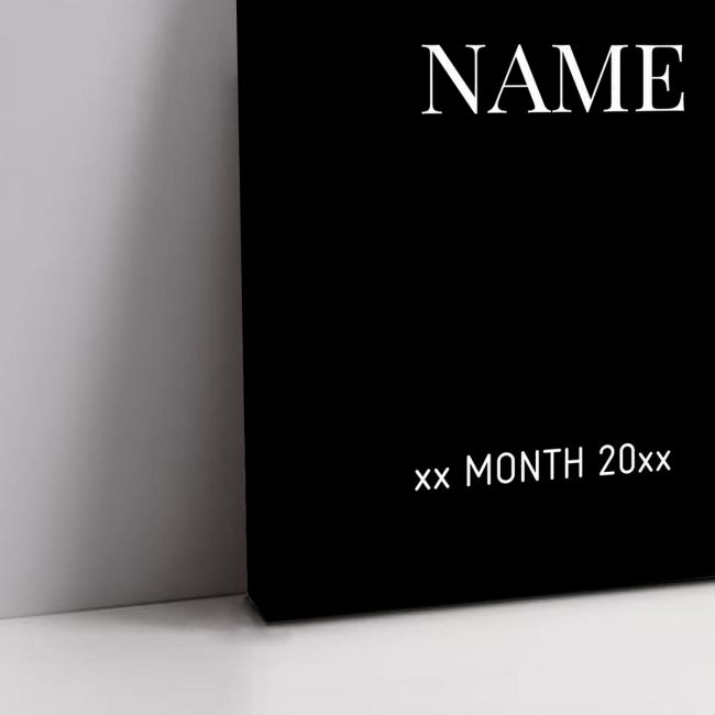 Πίνακας καλωσόρισμα γάμου, minimal black