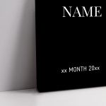 Πίνακας καλωσόρισμα γάμου, minimal black
