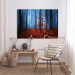 Canvas printAutumnal foggy forest I