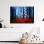 Canvas printAutumnal foggy forest I