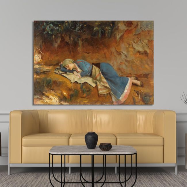 Canvas print Laying girl, Rallis