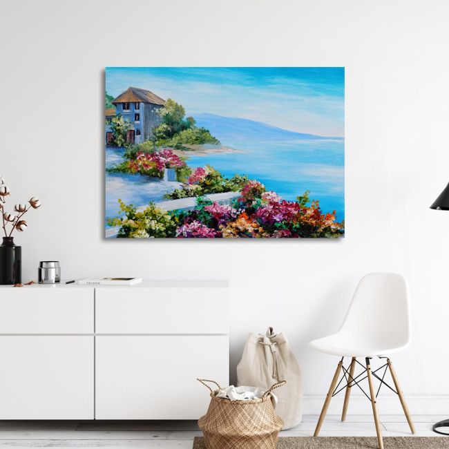 Πίνακας σε καμβά House near sea II