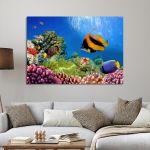 Πίνακας σε καμβά Βυθός, Marine life on the coral reef